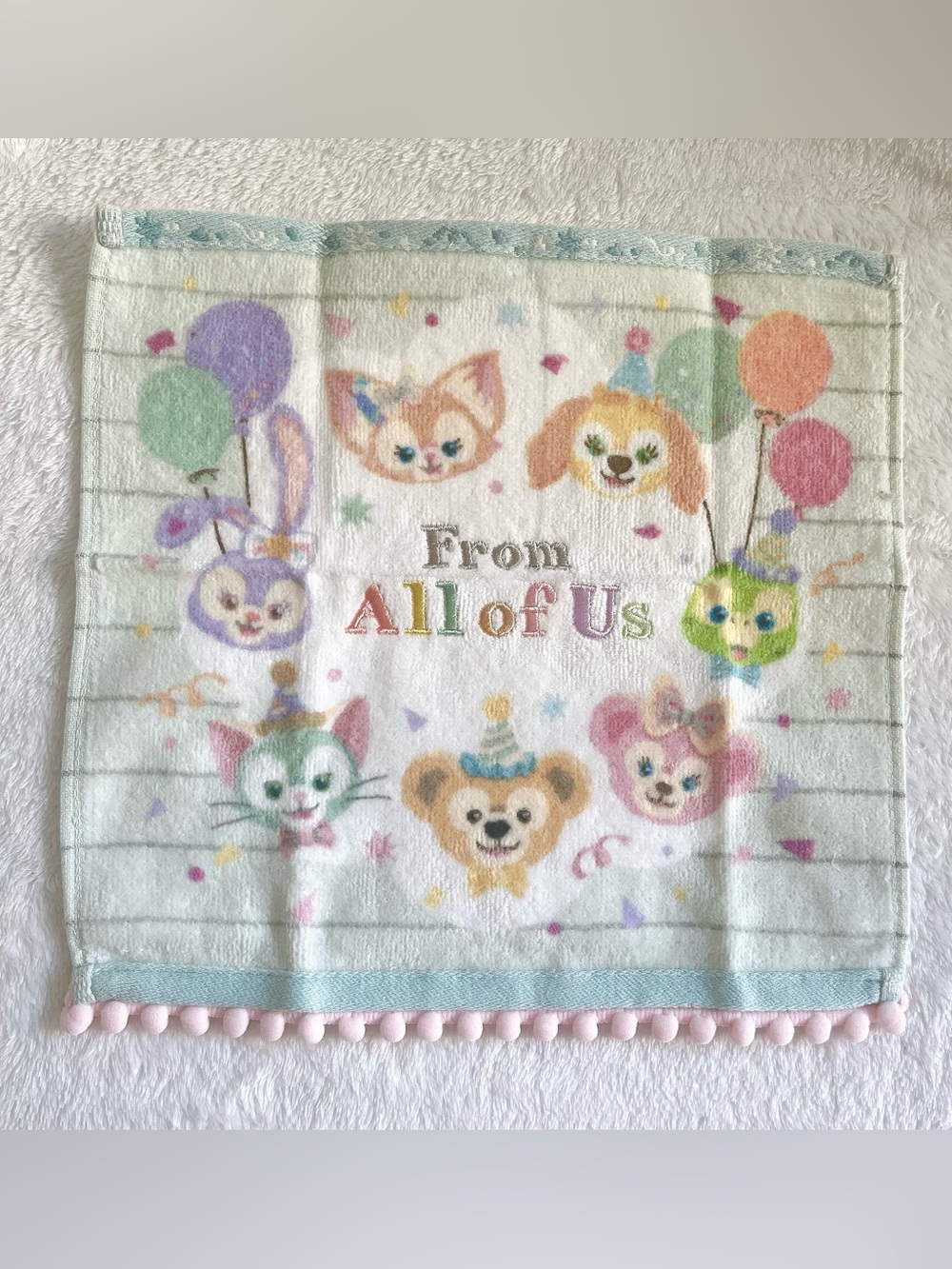 NWOT Tokyo Disney Resort TDR Duffy and Friends "From All of Us" mini towel